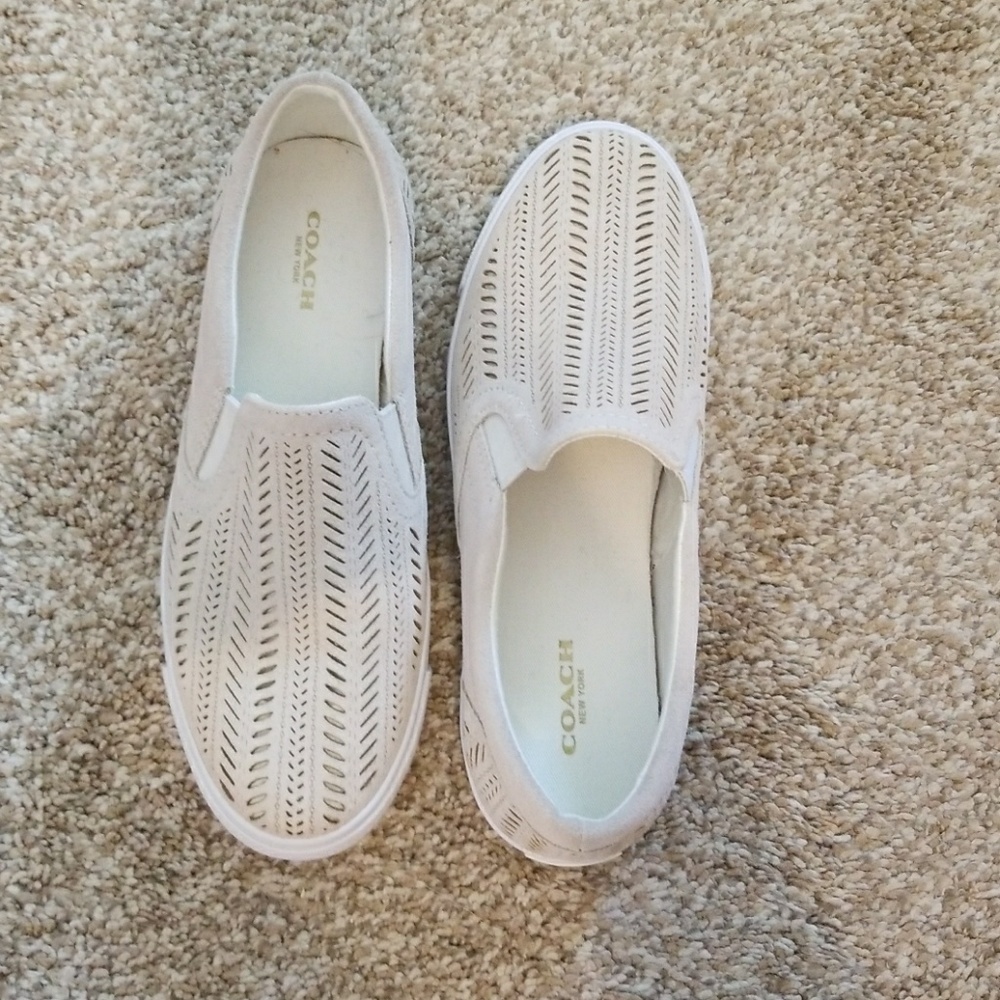 Coach Alegra Slip-On in Parchment Suede